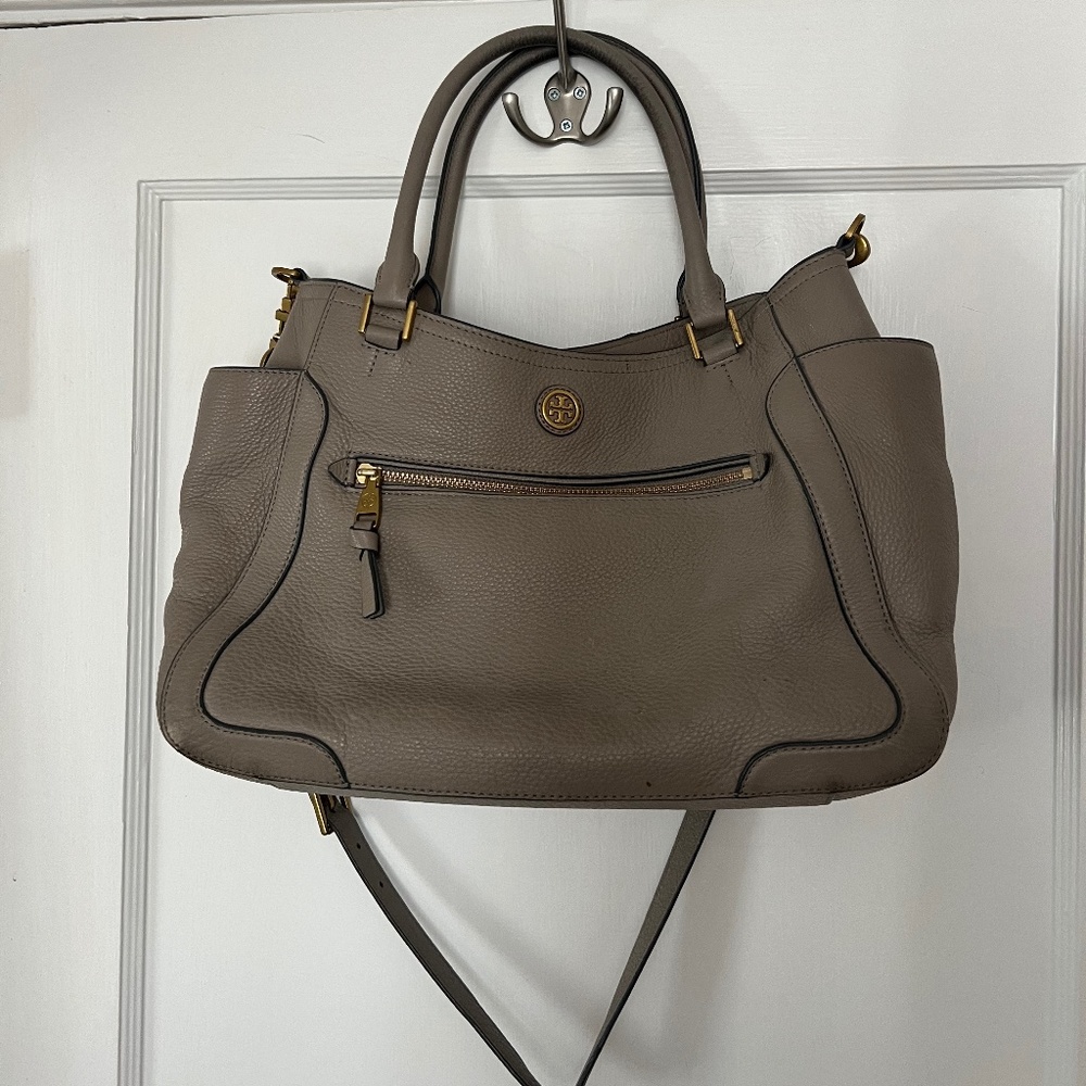 Tory Burch Frances Satchel Grey